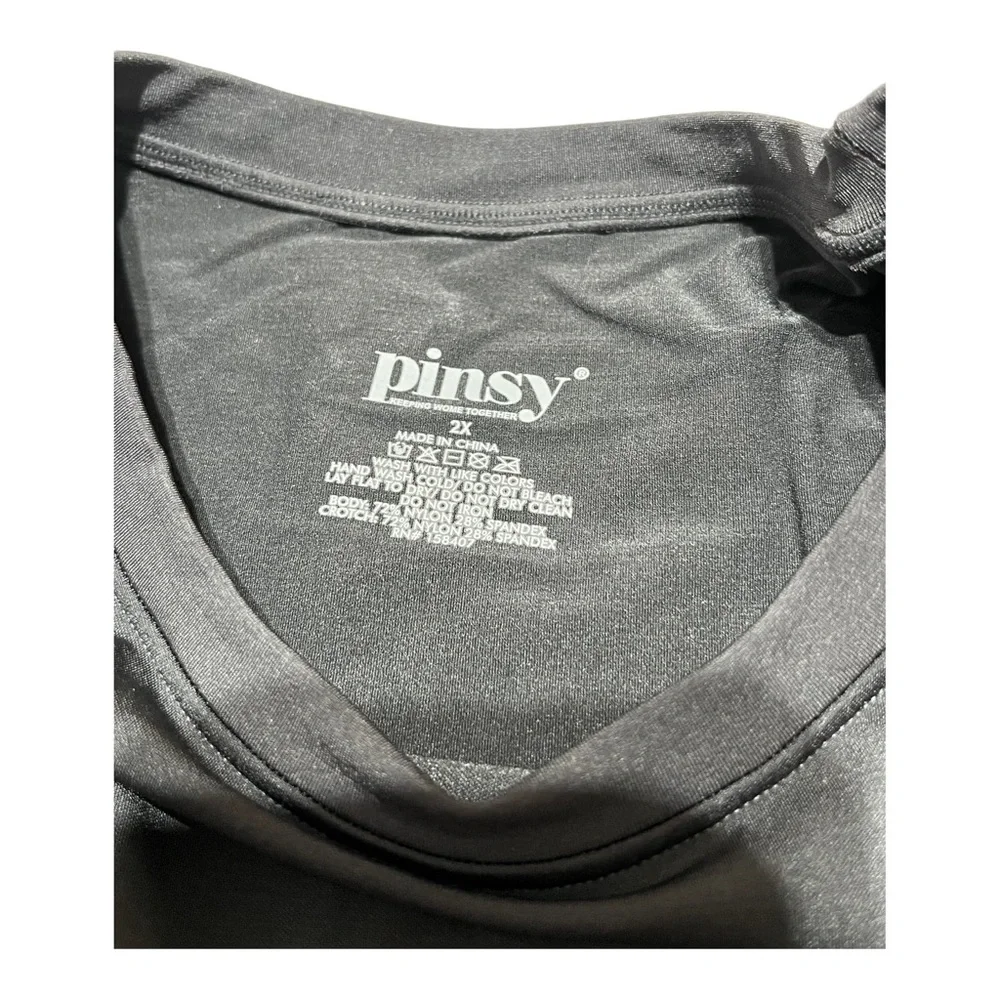 Pinsy Butter Sculpt Tee Bodysuit-2X-GREY BRAND NEW‎ TAGS NWT - Picture 5 of 6